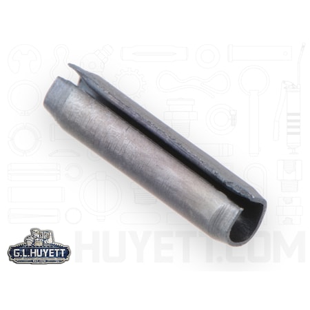 Spirol Slotted Spring Pin, 1/16 in Outside Dia, 1/4 in L, Carbon Steel, 1 PK SPP-062-0250